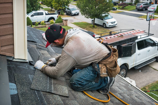 Professional Metal Roofing technician working in Easton, CA